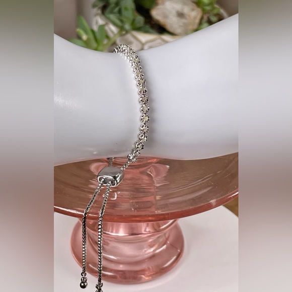 Clearance‼️1ct Raw Diamond BOLO BRACELET. Earth Mined in Brazil. PLATINUM - Picture 3 of 9